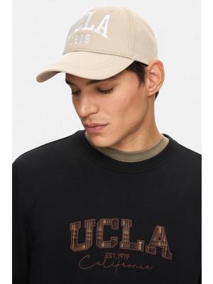 Ucla BALLARD Bej Baseball Cap Nakışlı - Unisex Şapka