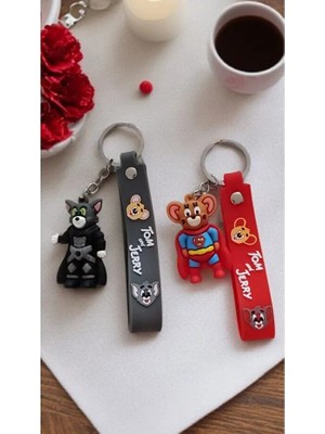Famemus Accessory 2 Li 3D Çizgi Film Karakterli Anahtarlık Seti – Tom & Jerry Çanta Aksesuar