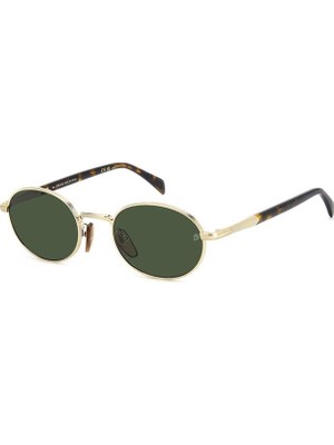 David Beckham Unisex Metal Güneş Gözlüğü Db 1196/s Kahve çerçeve Yeşil Uv 400 C