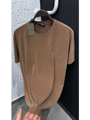 Allsaints Tensel Kumaş Camel Renk Regular Kalıp T-Shirt