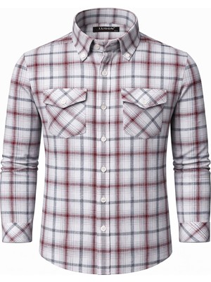 Lugon Klasik Çift Cep Uzun Kol Erkek Gömlek 7615