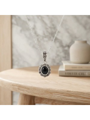 Blackcraft Oltu Taşı Minimal Kolye