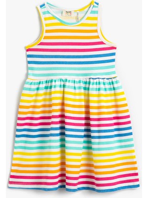 Koton Penye Elbise Pamuklu Kolsuz Bisiklet Yaka