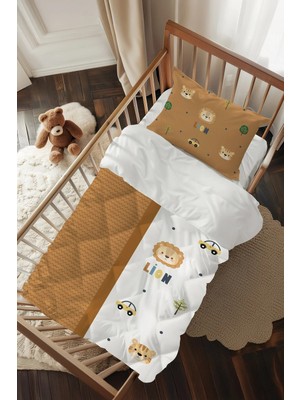 Talia Home Lion Aslan Desenli Bebek Beşik Uyku Seti TLABG-011