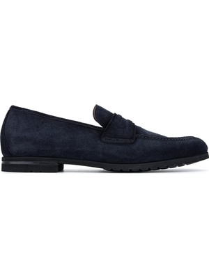 Tamer Tanca Franceschetti Erkek Hakiki Deri Lacivert Loafer Ayakkabı 981 0273001 Erk Ayk Y26 Navy