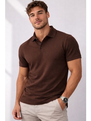 QS Erkek Polo Yaka Düz Tişört  Terletmez Rahat Slim Fit Kumaş