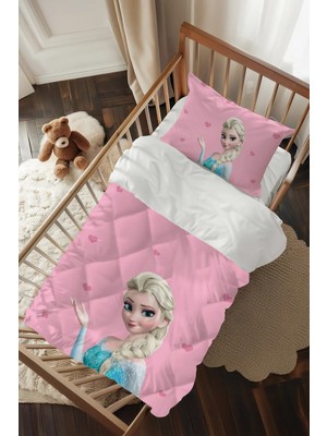 Talia Home Elsa Desenli Elsalı Bebek Beşik Uyku Seti TLABG-069