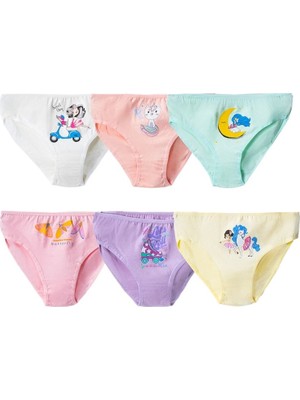 Kız 2-13 Yaş Karışık Desenli Slip Külot