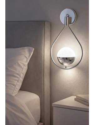 Deco Modern Tasarım Krom Renk Led'li Aplik