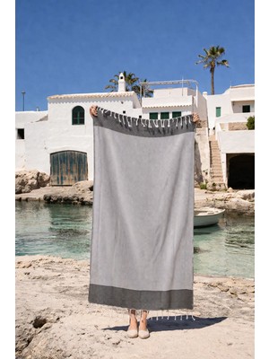 İrya Mia Pamuklu Peştemal Siyah 90x170 cm