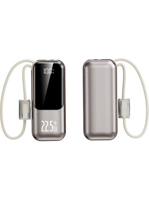 Cepini Cp-01 10.000MAH 22.5W Süper Hızlı Şarj Powerbank - Ultra Kompakt ve Kordon Kablolu