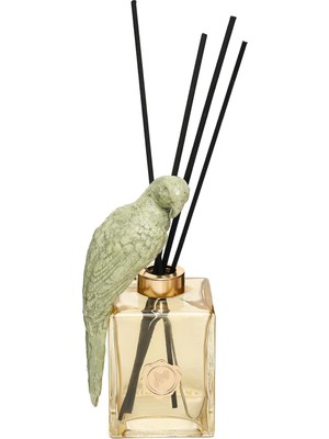 Missi Kendi Kokunu Seç-Dekoratif Amber Cam Seramik Papağan Çubuklu Difüzör-(Esanssız)