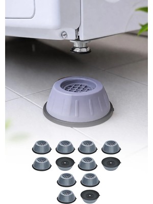 Omilife Gürültü Engelleyici Kaymaz Titreşim Önleyici Kauçuk Ayak Pedleri Çamaşır Makinesi Stoper 12'li Set