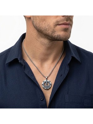 Pigado Paslanmaz Çelik Deniz Çapası Erkek Kolye