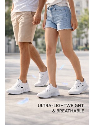 Liarca Velora Air Unisex Sneaker Hafif Nefes Alabilir Günlük Spor Ayakkabı Beyaz Siyah