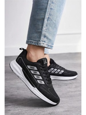 Liarca Aeron Light Unisex Sneaker Hafif Nefes Alabilir Günlük Ayakkabı Siyah Beyaz