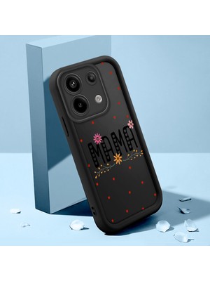 HONTINGA Poco X6 5g ile Uyumlu Kılıfı Düşüme Önleyici Basitlik Anti Düşme Kamera Korumali Şirin Kedi Kalp Siyah Desen Yumuşak Silikon Telefon Kılıfı Kadın ve Erkek Için Uygundur K2-0413