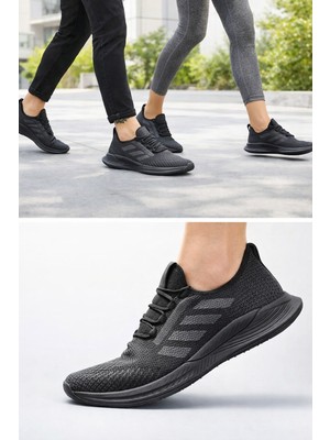 Liarca Lyoraflex Yazlık Unisex Spor Ayakkabı – Ultra Hafif, Nefes Alabilir Rahat Spor Ayakkabı Siyah Siyah