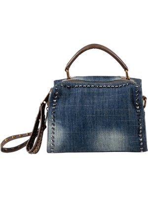 Guja 25YG532 Kadın Kot El ve Omuz Günlük Kullanım Çantası Mavi