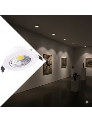 Kendal KSL240 Cob LED Gömme Spot Lamba 5W (Beyaz ve Günışığı Seçenekli)