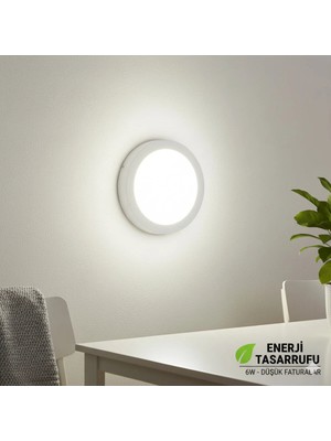 Kendal KDL420 Sıva Üstü Yuvarlak LED Panel 6W Beyaz - Enerji Tasarruflu Tavan Armatürü