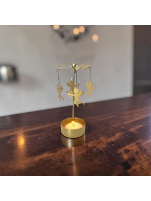 Hediye Fikri Isı Ile Dönen Mumluk – Aşk Tanrısı Eros Melek Dekoratif Mumluk