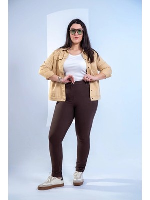 Roxxlen Kadın Büyük Beden Stockholm Pantolon