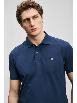 Lufian Laon Smart Erkek Polo Tişört Açık Lacivert