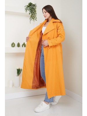 SahraAfra Creed Kadın Oversize Astarlı Trençkot