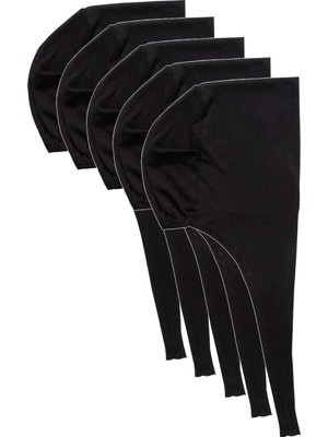 Kocadal 5 Adet Tesettür Bone Bağcıklı Likralı Siyah