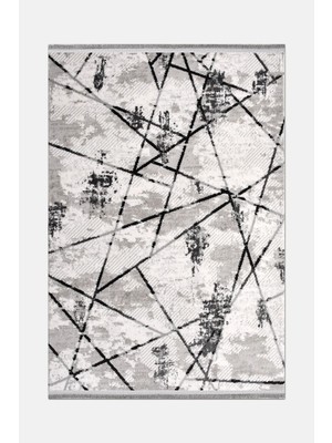 Artloop Nova Krem/antrasit Robot Süpürgeye Uyumlu Kolay Temizlenebilir Halı Oturma Odası ve Koridor Halısı Rp 15