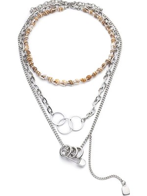 Twist Deniz Kabuklu Metal Zincir Kolye  TS1260051122122