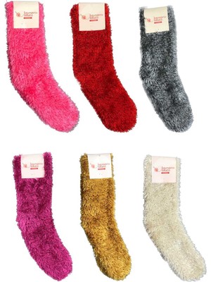 Kocadal 6 Adet Dikişsiz Tüylü Sıcak Tutan Ev Çorabı