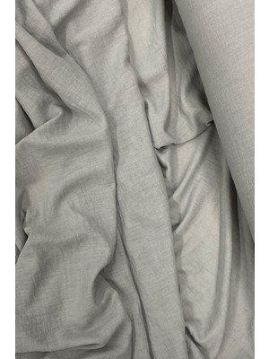 Kocadal Keten Kumaş - Organik Kumaş - Perde Kumaşı - Ince Keten - Kıyafet Için Kumaş Örtü Gri 42