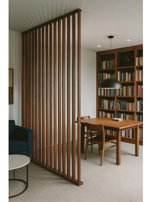 Pinoxi 200CM x 200CM Ahşap Çıtalı Paravan Oda Ayırıcı Seperatör Duvar Dekor 200CM x 200CM