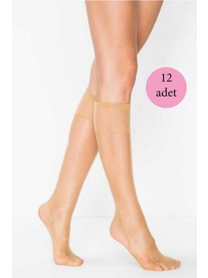 Kocadal 12 Adet Süper Ince 15 Den Mat Pantolon Çorabı Ten