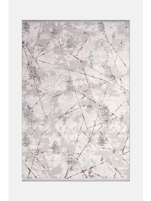 Artloop Nova Krem/kahve Robot Süpürgeye Uyumlu Kolay Temizlenebilir Halı Oturma Odası ve Koridor Halısı Rp 09