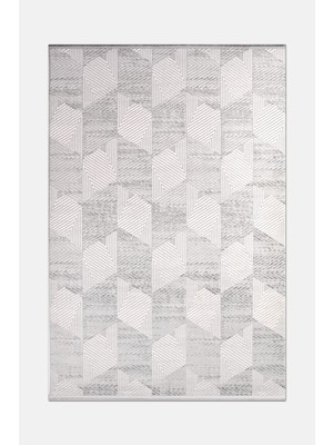 Artloop Nova Gri/krem Robot Süpürgeye Uyumlu Kolay Temizlenebilir Halı Oturma Odası ve Koridor Halısı Rp 08