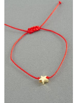 Zero Land Nrzsnt Yıldız Makrome Ip Bileklik - Kırmızı