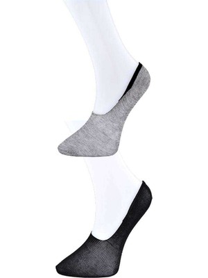 Kocadal Siyah ve Gri Kadın Babet Çorap 3 Çift