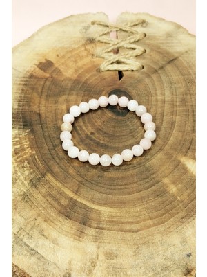 Kocadal Pembe Kuvars Doğal Taş Bileklik Kutulu