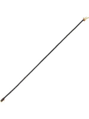 İryum 1.13ct Siyah Pırlanta Su Yolu Bileklik