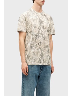 Armani Exchange % 100 Pamuk Normal Kalıp Bisiklet Yaka Desenli T Shirt Erkek T Shirt XM002502 AF10358 F1146