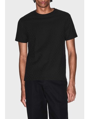 Armani Exchange Jakarlı Dar Kesim Bisiklet Yaka T Shirt Erkek T Shirt XM002821 AF10337 UC001