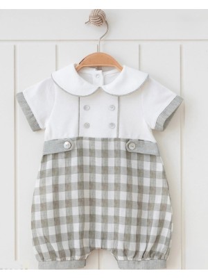 Butik Erkek Bebek %100 Pamuklu Organik Kumaş Tulum