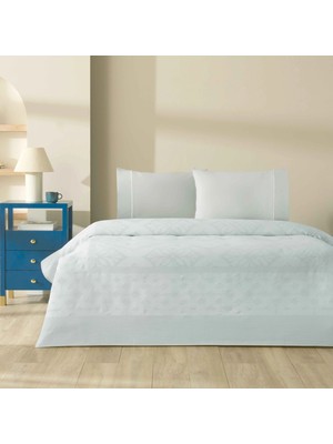 Taç Jakar Terrana Çift Kişilik Pike Takımı Mavi