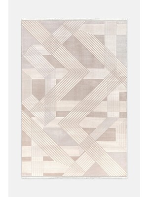 Artloop Olvin Vizon/kahve Robot Süpürgeye Uyumlu Kolay Temizlenebilir Halı Salon, Oturma Odası ve Koridor Halısı Rp 27