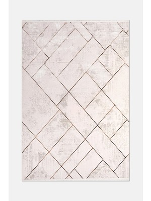 Artloop Olvin Vizon/kahve Robot Süpürgeye Uyumlu Kolay Temizlenebilir Halı Salon, Oturma Odası ve Koridor Halısı Rp 17