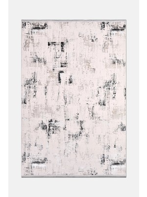 Artloop Olvin Krem/gri Robot Süpürgeye Uyumlu Kolay Temizlenebilir Halı Salon, Oturma Odası ve Koridor Halısı Rp 21