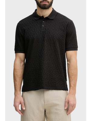 Armani Exchange Pamuklu Regular Fit Jakarlı Düğmeli Polo Erkek Polo XM002346 AF10337 UC001